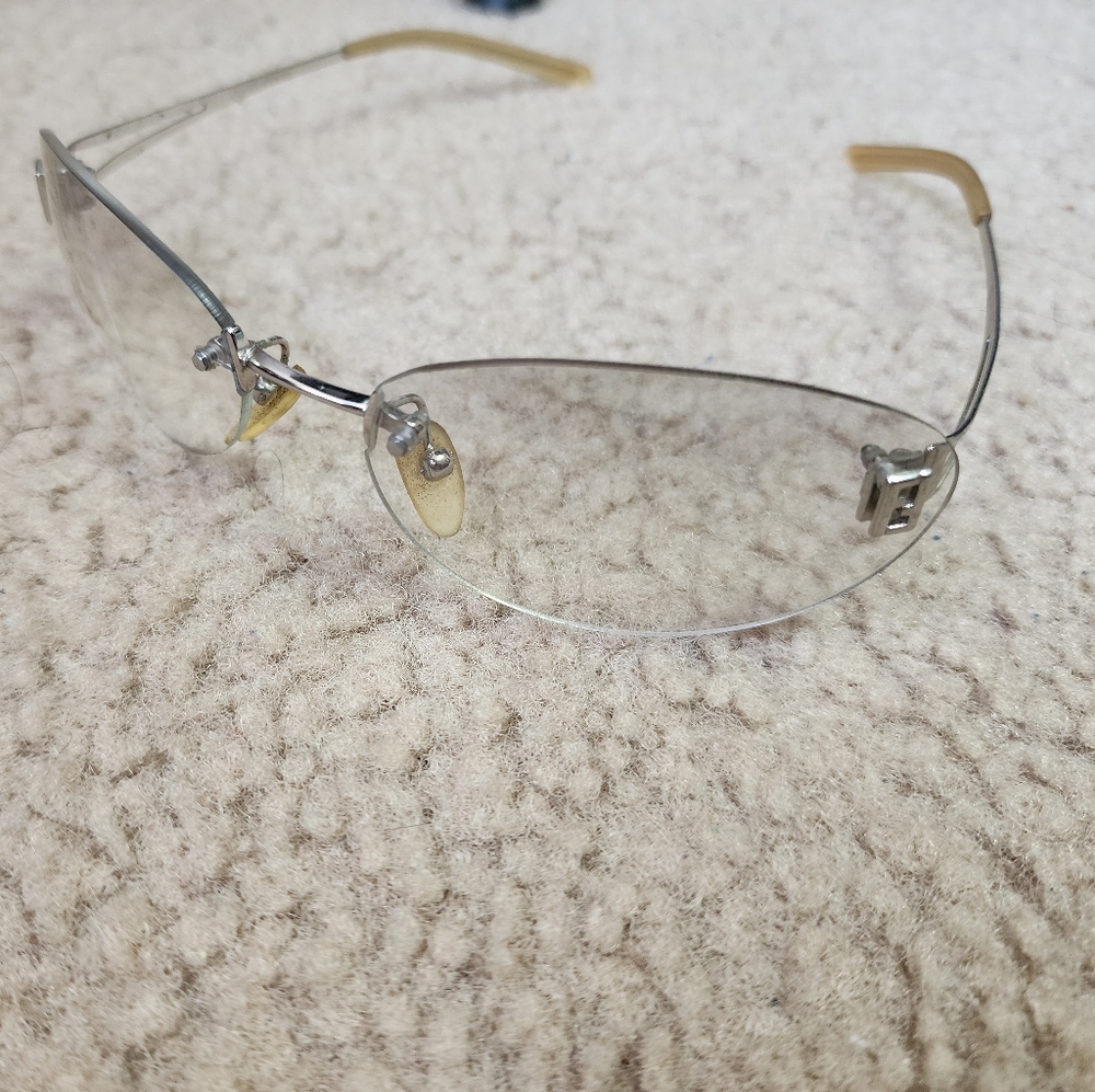 Fendi Rimless silver gradient sunglass